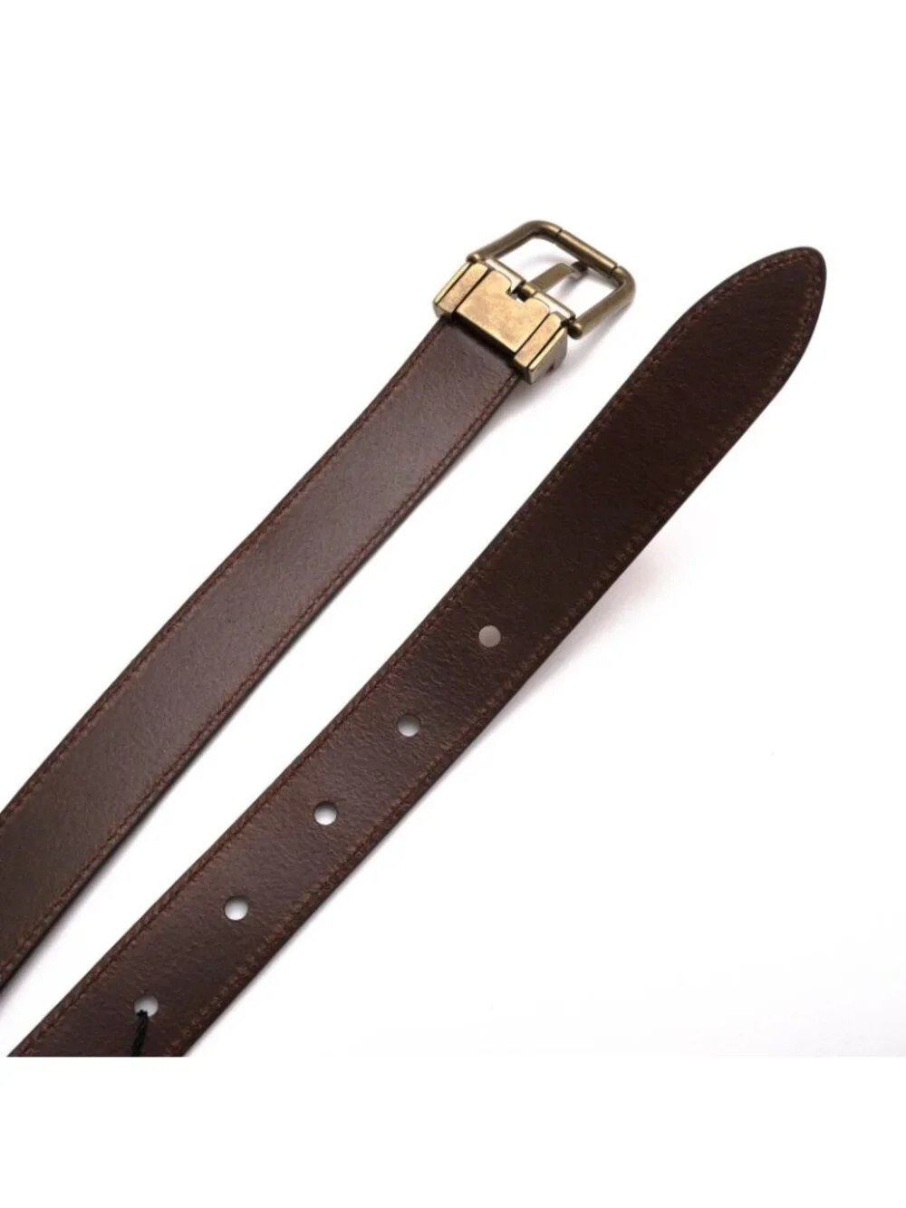 Dolce & Gabbana Belt Business Leather Gray Cintura Asta Dritta Vitello